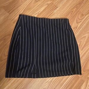 Black Pinstripe Women's Skirt